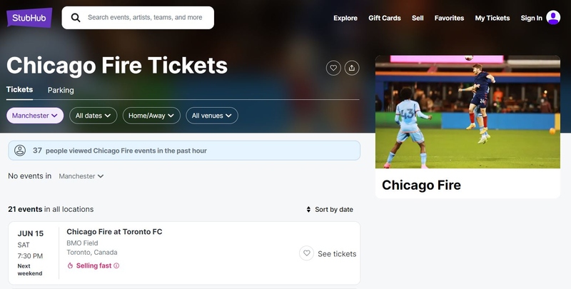 StubHub MLS Tickets